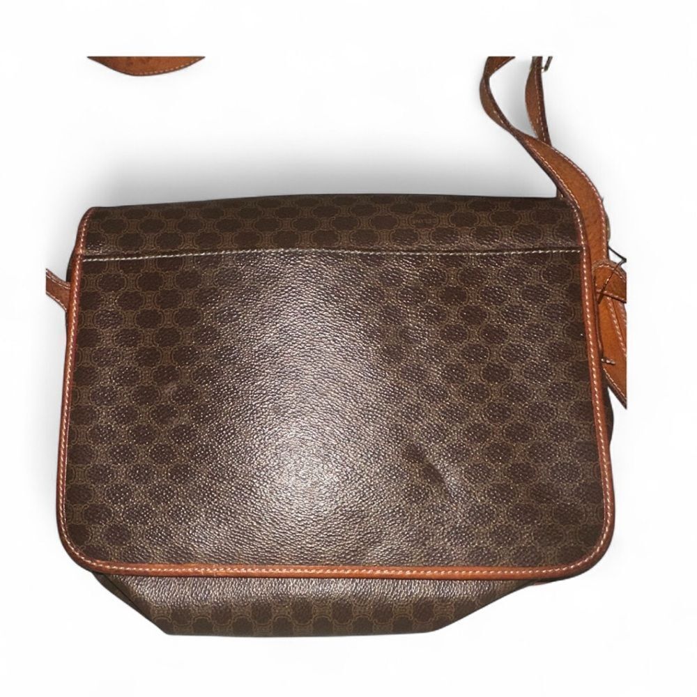 Celine Macadam Brown Leather Shoulder Bag - Picture 5 of 15